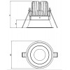 BAKSANIT 50W GU10 KRUH Stropní vestavné svítidlo, materiál kov, povrch bílá, pro žárovku 50W, GU10, 230V, IP20, tř.1, rozměry d=82mm, h=115mm náhled 19