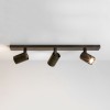 DIOPTAS CL3 Stropní bodové svítidlo, nastavitelný směr svícení, materiál kov, povrch bronz, imitace opotřebení, pro žárovku 3x50W, GU10, 230V, IP20, tř.2, rozměry 130x600mm náhled 1