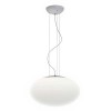 DELFY závěsná 40 Závěsné svítidlo, základna kov, povrch chrom lesk, difuzor sklo opál mat, pro žárovku 1x60W, E27 A60, 230V, IP20, tř.2, d=400mm, h=240mm lank záv l=1800mm, lze zkr náhled 2