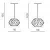 OBSTANT HL 3x60W, E27 Závěsné svítidlo, těleso kov, povrch chrom, stínítko plast šedá, LED 3x60W, E27, 230V, IP20, rozměry d=550mm, vč závěs kabelu l=1000mm, lze zkrátit. náhled 3