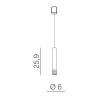 ADISCO HL 1x35W Závěsné svítidlo, těleso hliník, povrch zlatá, pro žárovku 1x35W, GU10, 230V, IP20, rozměry d=60mm, h=259mm, vč závěs kabelu. náhled 4