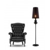 BAROKO BLACK2 1x15W Stojací lampa, základna kov, těleso kov, stínítko plast černé barvy, pro žárovku 1x15W, E27, 230V, IP20, rozměry: d=280mm, včetně stínítka l=1730mm, stínítko: náhled 3