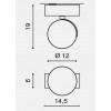 HOVE A 1x50W GU10 ES111 Stropní nebo nástěnné bodové svítidlo, nastavitelný směr svícení, materiál hliník, povrch bílá, pro žárovku 1x50W, GU10 ES111, 230V, IP20, tř.1, rozměry d=120mm, h=190mm. náhled 3