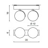 HOVE B, 2x50W GU10 ES111 Stropní nebo nástěnné bodové svítidlo, nastavitelný směr svícení, materiál hliník, povrch bílá, pro žárovku 2x50W, GU10 ES111, 230V, IP20, tř.1, rozměry 330x190x60mm, hlavice: d=120mm. náhled 3