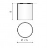 TAMWORTH Stropní přisazené svítidlo, těleso hliník, povrch bílá, difuzor plast opál, LED 7W, 520lm, teplá 3000K, 230V, IP20, Ra80, rozměry d=75mm, h=75mm. náhled 2