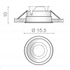 AFUI 1x50W GU10 ES111 Stropní, podhledové, bodové, svítidlo, kruhové, výklopné +-40°,  těleso hliník, povrch bílá, pro žárovku 1x50W, GU10 ES111, 230V, IP20, rozměry d=155mm, h=100mm. náhled 3