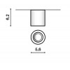 KINGSWOOD R Stropní, přisazené, bodové svítidlo, těleso hliník, povrch bílá, LED 5W, 420lm, teplá 3000K, 230V, IP20, rozměry: d=56mm, h=62mm. náhled 3