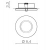 DEAN R 1x50W, GU10, IP65 Vestavné svítidlo bodové, kruhové, těleso kov, povrch bílá, pro žárovku 1x50W, GU10, 230V, IP65, rozměry d=84mm, h=33mm. náhled 3