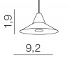 NORMAM stínítko I Stínítko pro svítidlo, těleso hliník, povrch bílá, rozměry d=92mm, h=19mm. náhled 3