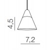 NORMAM stínítko III Stínítko pro svítidlo, těleso hliník, povrch bílá, rozměry d=72mm, h=45mm. náhled 3