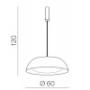 PARTEM HL 40W DIMM Závěsné svítidlo, těleso hliník, povrch vně černá, vnitřní měď, dif plast opál, LED 40W, 3280lm, teplá 3000K, vypínačem stmív, 230V, IP20, d=600mm, vč závěs kabelu l=1200mm, lze zkr. náhled 2