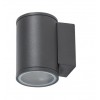 RUGBY R 1x35W Nástěnné venkovní bodové svítidlo, těleso kov, povrch černá antracit, kryt sklo čiré, pro žárovku 1x35W, GU10, 230V, IP54, rozměry d=120mm, h=135mm, svítí dolů. náhled 1