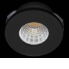 ROYALES R Stropní vestavné bodové svítidlo, těleso hliník, povrch černá, LED 5W, 425lm, teplá 3000K, rozměry d=40mm, h=28mm. náhled 1