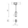 CRAIGAVON 3F Bodové svítidlo do 3F lišty, nastavitelný směr svícení, těleso hliník, povrch bílá, pro žárovku 1x35W, GU10, 230V, IP20, rozměry: d=55mm, h=370mm. náhled 3