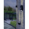 AETAS 2x35W, IP54 Nástěnné venkovní bodové svítidlo, těleso kov, povrch tmavě šedá, krycí sklo čiré, pro žárovku 1x35W, GU10, 230V, IP54, rozměry 70x180x85mm, svítí nahoru/dolů. náhled 4