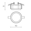 ALTERA 7W, IP44 Vestavné stropní svítidlo, kruhové, těleso kov, povrch chrom, difuzor plast opál, LED 7W, 550lm, teplá 3000K, 230V, IP44, rozměry d=100mm, h=55mm. náhled 4