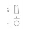 AMPLIUS R 3W, IP65 Vestavné venkovní svítidlo do stěny, těleso kov, povrch černá, difuzor plast opál, LED 3W, 250lm, teplá 3000K, 230V, IP65, rozměry d=50mm, h=87mm, vč montážního boxu. náhled 3