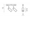 ASTANT TR 2x3W Bodové svítidlo do magnetického systému, nastavitelný směr svícení, materiál kov, povrch černá, LED 2x3W, 700lm, teplá 3000K, vyzař. úhel 40°, 48V, IP20, rozměry d=30mm, h=130mm. náhled 4