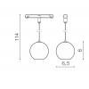 HOPITY HL TR 5W Závěsné svítidlo do magnetického systému, těleso a stínítko kov, povrch zlatá, LED 5W, 500lm, teplá 3000K, vyzař. úhel 40°, 48V, IP20, rozměry d=65mm, vč závěs kabelu l=1140mm, lze zkr. náhled 4