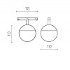 AULA PL TR 7W Svítidlo do magnetického systému, těleso kov, povrch černá, dif sklo opál, LED 7W, 900lm, neutrální 4000K, vyzař. úhel 140°, 48V, IP20, rozměry d=100mm. náhled 4