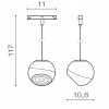 ARATO HL TR 12W Závěsné svítidlo do magnetického systému, těleso kov a hliník, povrch černá, LED 12W, 1200lm, teplá 3000K, vyzař. úhel 60°, 48V, IP20, rozměry d=108mm, vč závěs kabelu l=1170mm, lze zkr. náhled 4