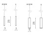 BATUS TR MG 15W, TUYA Závěsné svítidlo do mag. systému, kov černá, LED 15W, smart TUYA Bluetooth stmívatelné, CCT nastav. teplota teplá 3000K-denní 6000K, vyzař. úhel 60°, 48V, d=60mm, h=250mm. náhled 3