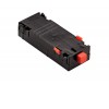 BRAGO connector Vkládací, spojovací konektor pro napájení magnetického systému osvětlení, materiál plast, černý, 230V, IP20,  rozměry 70x21x25mm. náhled 1