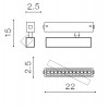 BESTY 9W, CCT-BT Buňkové svítidlo, do mag systému, nast. směr svícení, kov, černá, LED 9W, 1010lm, smart TUYA Bluetooth stmívatelné, CCT nastav. teplota teplá 3000K-denní 6000K, vyzař. úhel 24°, 230V, 220x150x25mm. náhled 2