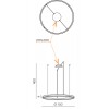 BACULU HL 90W, CCT Závěsné svítidlo, těleso hliník, povrch černá, dif plast opál, LED 90W, 5400lm, dálk. ovl. CCT nastav. teplota teplá 3000K-denní 6000K, stmív, rozměry d=1500mm, vč. závěs lanka l=4000mm, lze zkrátit. náhled 3