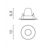 BUMBAR R 1x50W, GU10, IP65 Venkovní podhledové svítidlo, kruhové, těleso hliník, povrch černá, pro žárovku 1x50W, GU10, 230V, IP65, rozměry d=100mm, h=98mm. náhled 3