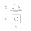 BUMBAR SQ 1x50W, GU10, IP65 Venkovní podhledové svítidlo, kruhové, těleso hliník, povrch bílá, pro žárovku 1x50W, GU10, 230V, IP65, rozměry 100x100x98mm. náhled 3