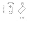 CAMPSOR 1x40W, GU10 Bodové svítidlo, do magnetického systému, nastav. směr svícení, těleso kov, povrch černá, pro žárovku 1x50W, GU10, 230V, IP20, rozměry d=60mm, h=175mm. náhled 2