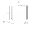 AUCA corner TR ver 25W SMART Rohové vertikální svítidlo do magnetického systému, kov, černá, dif plast opál, LED 25W, smart TUYA Bluetooth stmívatelné, CCT nastav. teplota teplá 3000K-denní 6000K, vyzař. úhel 120°, 310x310x43mm náhled 2