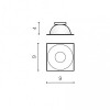 BOKO R Rámeček čtvercový pro svítidlo, materiál hliník, barva chrom, d=90mm, h=40mm, základna SAMOSTATNĚ náhled 9