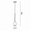 LIBE Závěsné svítidlo, základna kov, povrch chrom, difuzor sklo černé, pro žárovku 1x60W, E27, 230V, IP20, tř zař.1, sklo d=175mm, závěs l=1500mm, lze zkrátit náhled 6