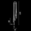 CONTO 5 Závěsné svítidlo, těleso kov, povrch chrom lesk, difuzor sklo opál mat, pro žárovku 5x40W, G9, 230V, IP20, svítidlo d=50mm, h=600mm, zákl d=180mm, závěs l=2250mm, lze zkr náhled 6