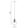 DROPSO 1x40W G9 Závěsné svítidlo, základna kov, povrch chrom, dekorativní síťka měď, sklo čiré, pro žárovku 1x40W, G9, 230V, IP20, sklo d=520mm, včetně závěsu l=2200mm, lze zkrátit náhled 4