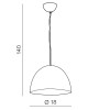 LOKERA 18 Závěsné svítidlo, těleso kov, povrch černá, stínítko vnější černá, vnitřní zlatá, pro žárovku 1x60W, E27, 230V, IP20, tř.1, d=180mm, vč závěsu h=1400mm, lze zkrátit náhled 4