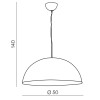 LOKERA 18 Závěsné svítidlo, těleso kov, povrch černá, stínítko vnější černá, vnitřní zlatá, pro žárovku 1x60W, E27, 230V, IP20, tř.1, d=180mm, vč závěsu h=1400mm, lze zkrátit náhled 6