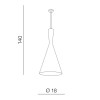 TD CONIC Závěsné svítidlo, těleso hliník, povrch černá, stínítko vnější černá, vnitřní zlatá, pro žárovku 1x60W, E27, A60, 230V, IP20, tř.1, d=180mm, h=1400mm náhled 3