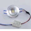 BULK LED 1W VÝPRODEJ Stropní, vestavné, bodové svítidlo výklopné +-20°, těleso hliník, LED 1W, modrá, 230V, d=68mm, h=25mm, trafo na kabelu náhled 3