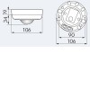 CPO C2 Detektor pohybu stropní, přisazený, barva bílá, d=10m, max 2,3kW, 30s-30min, 10-2000Lx, 230V, IP44, d=106, h=59mm náhled 3