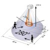 CPO W1 Detektor pohybu šedostříbrná, záběr 230° dosah max 20m, čas 15s-16min, soumrak 2-2500Lx, 230V, 3kW, IP54, 121x71x85mm, impulzní zap/vyp, možnost IRDO náhled 4
