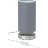 BALIS stolní Stolní lampa, základna kov, povrch chrom mat, stínítko textil, šedá, pro žárovku 1x40W, E14, 230V, IP20, d=120mm, h=255mm, vypínač na kabelu náhled 5