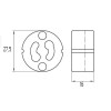 GU10/GZ10 Objímka, patice keramická, pro halogenovou žárovku 50W GZ10 / GU10 ES50, ES111, 230V, max. 2A, d=27,5mm, h=16mm, vč vodičů délky l=150mm náhled 3