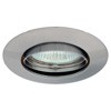 APOS V-CRM Stropní, podhledové, bodové, svítidlo, výklopné +-15°, těleso hliník, povrch chrom mat, pro žárovku 50W, Gx5,3 (GU5,3), 12V, IP20, d=88mm, h=100mm, symbol "F" montáž na hořlavý podklad max 35W