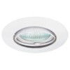 APOS V-W Stropní, podhledové, bodové, svítidlo, výklopné +-15°, těleso hliník, povrch bílá, žárovka 50W, Gx5,3 (GU5,3), 12V, IP20, d=88mm, h=100mm, symbol "F" montáž na hořlavý podklad max 35W