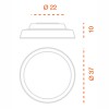 BP Stropní svítidlo těleso kov, povrch vnější bílá, vnitřní bílá, difuzor sklo mat, pro úspornou žárovku 2x22W, E27, 230V, IP20, tř.1, d=370mm, h=100mm náhled 3