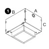 CONCRETE PACK GIT1 Montážní box pro instalaci vestavného svítidla do betonových litých stropů, vnější rozměry 220x262x210mm, otvor 220x262mm náhled 1