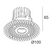 MINI DIRO R TRIMLESS Stropní, vestavné, bodové, svítidlo, bezrámečkové, LED 6W, teplá 3000K, 475lm/cca jako 25W žár, vzař. úhel 20°, Ra80, 500mA, IP20, d=25mm, h=65mm náhled 2